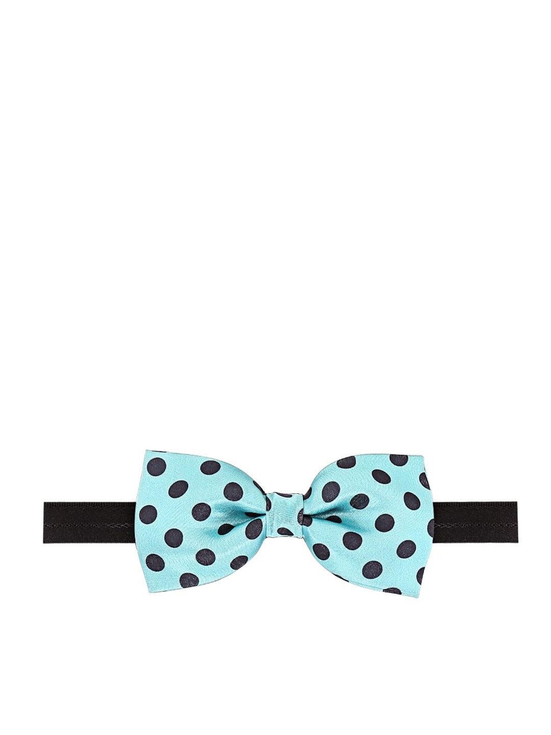 

Blacksmith Men Polka Dot Printed Satin Bow Tie, Blue