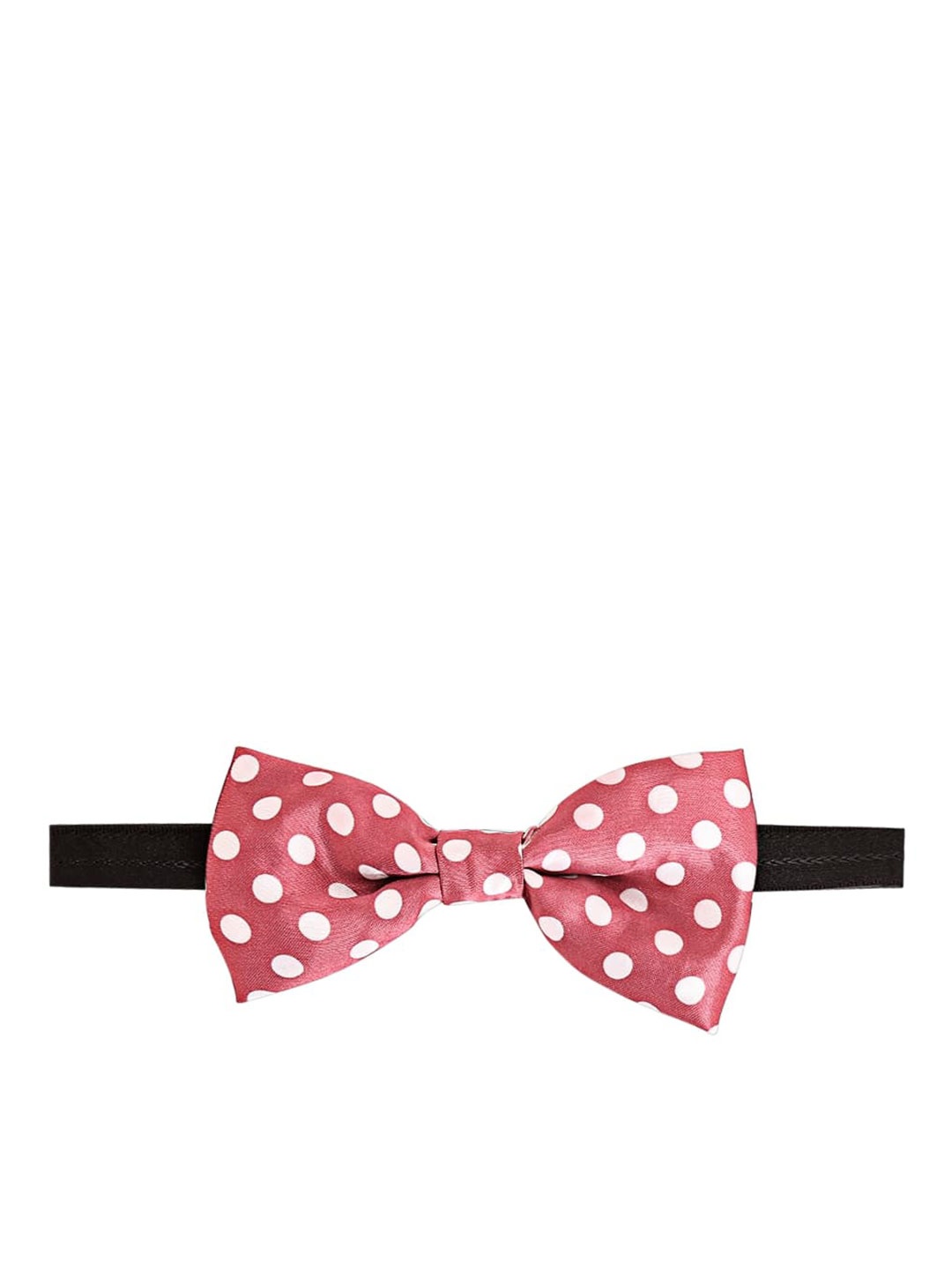 

Blacksmith Men Polka Dot Printed Satin Bow Tie, Pink