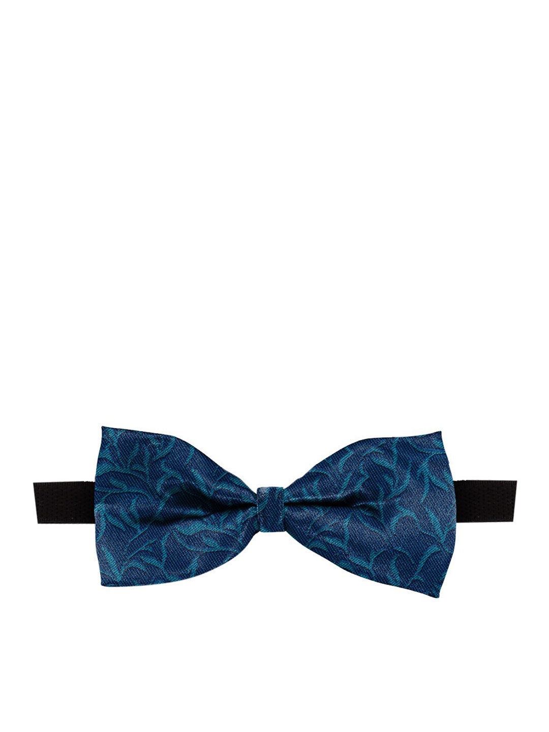 

Blacksmith Men Blue & Black Woven Design Bow Tie