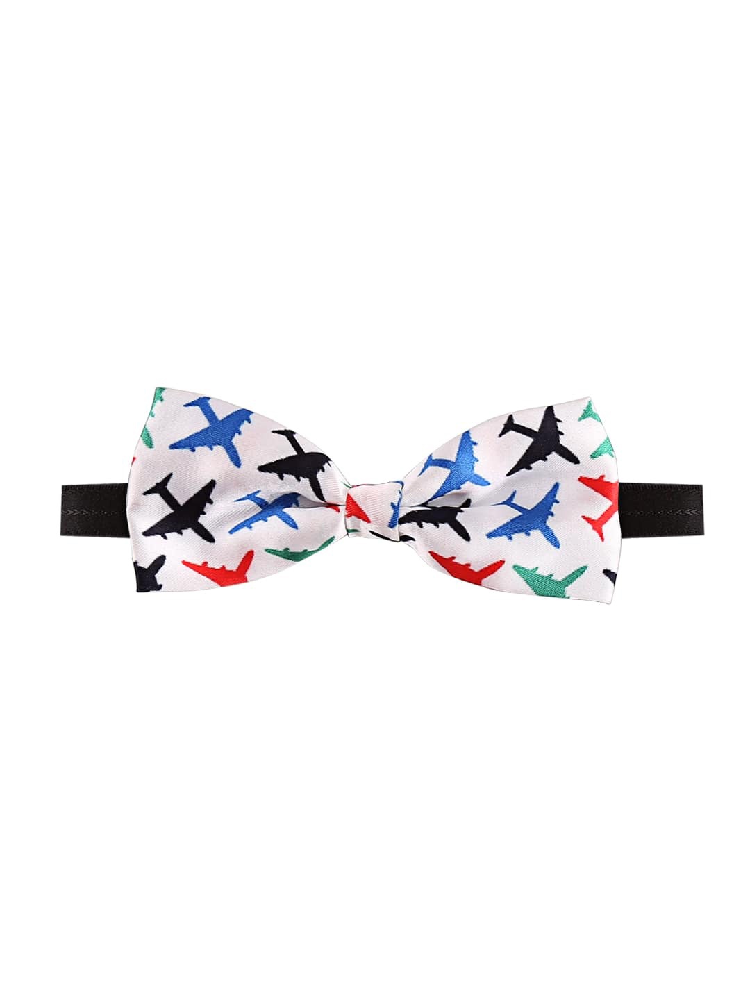 

Blacksmith Men Printed Satin Bow Tie, White