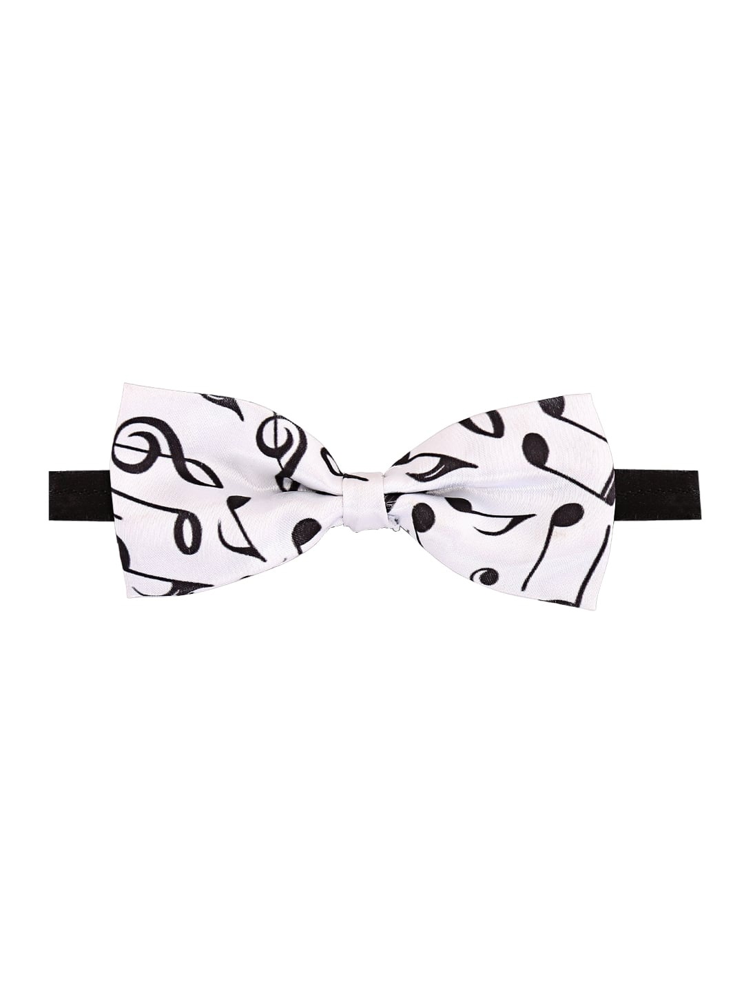 

Blacksmith Men Printed Satin Bow Tie, White
