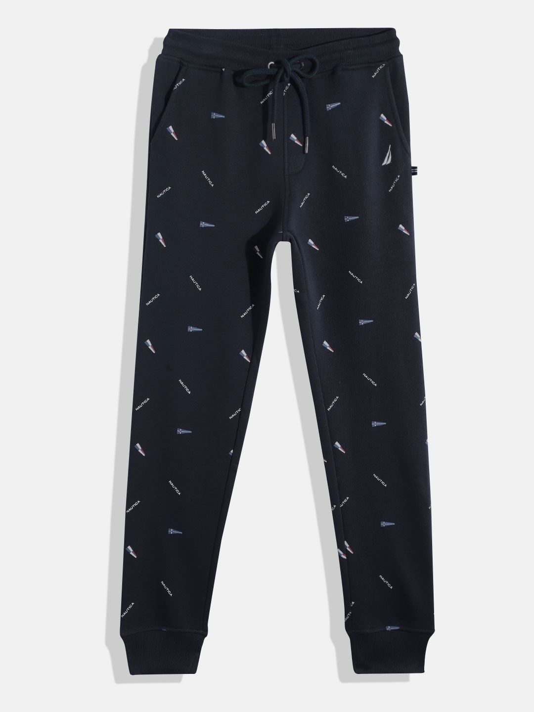 

Nautica Boys Regular Fit Brand Logo Print Joggers, Navy blue
