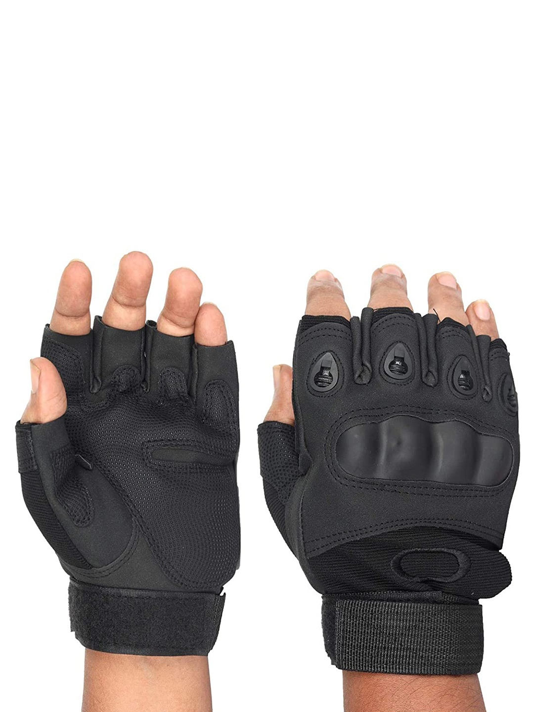 

Aadikart Textured Half-Finger Breathable Sports Gloves, Charcoal