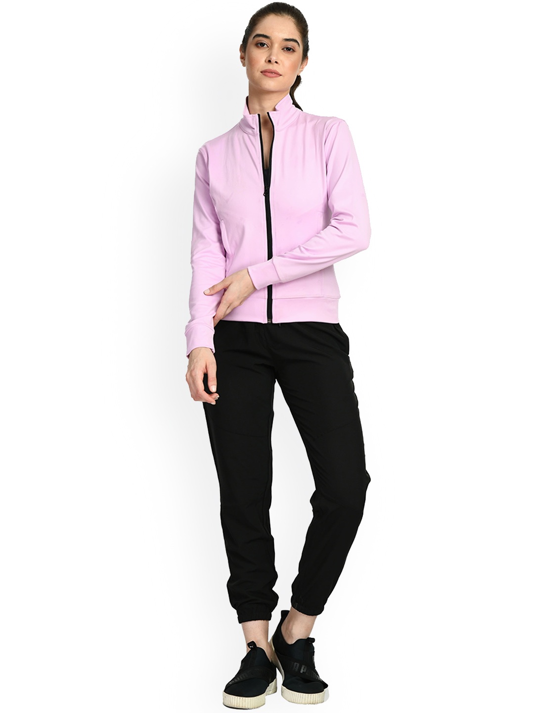

Body Smith Mock Collar Long Sleeves Dry Fit Training or Gym Sporty Jacket, Lavender