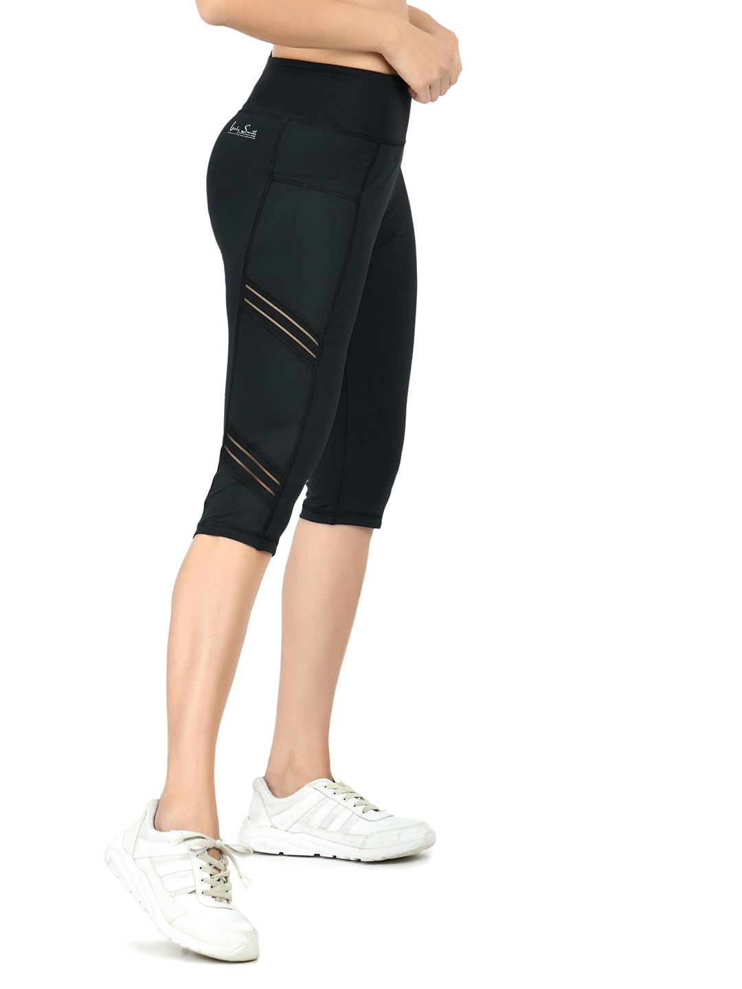 

Body Smith Women High-Rise Sports Capris, Black