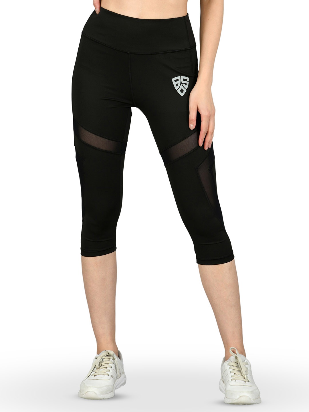 

Body Smith Women High-Rise Sports Capris, Black