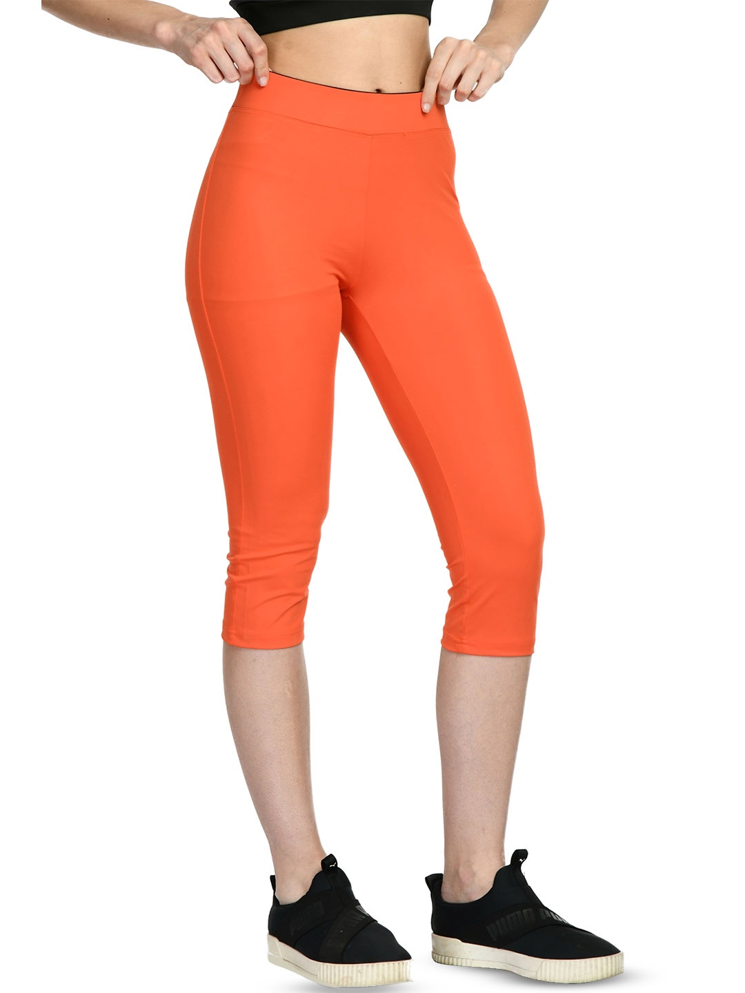 

Body Smith Women High-Rise Sports Capris, Orange
