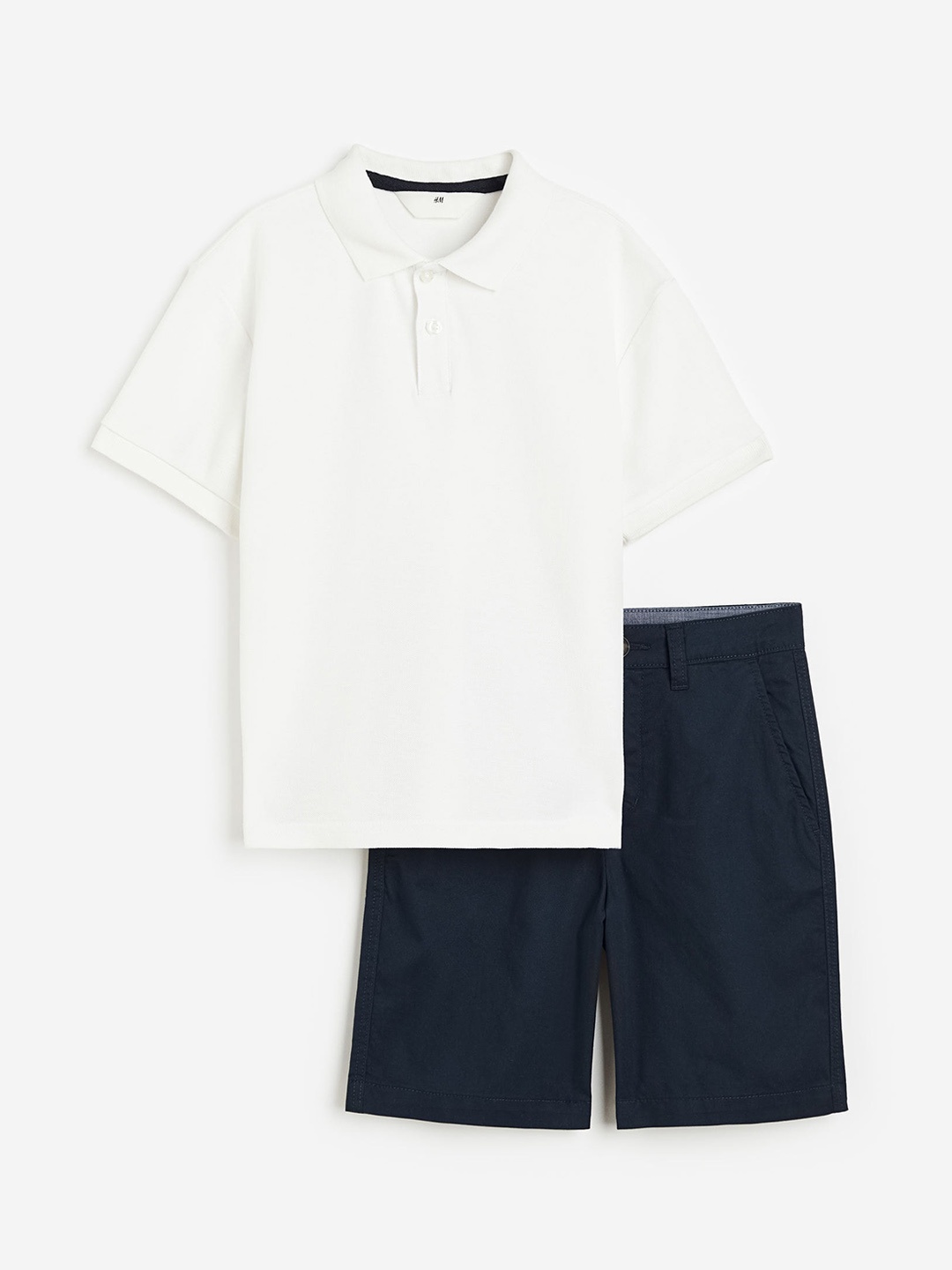 

H&M Boys 2-Piece Cotton Set, White