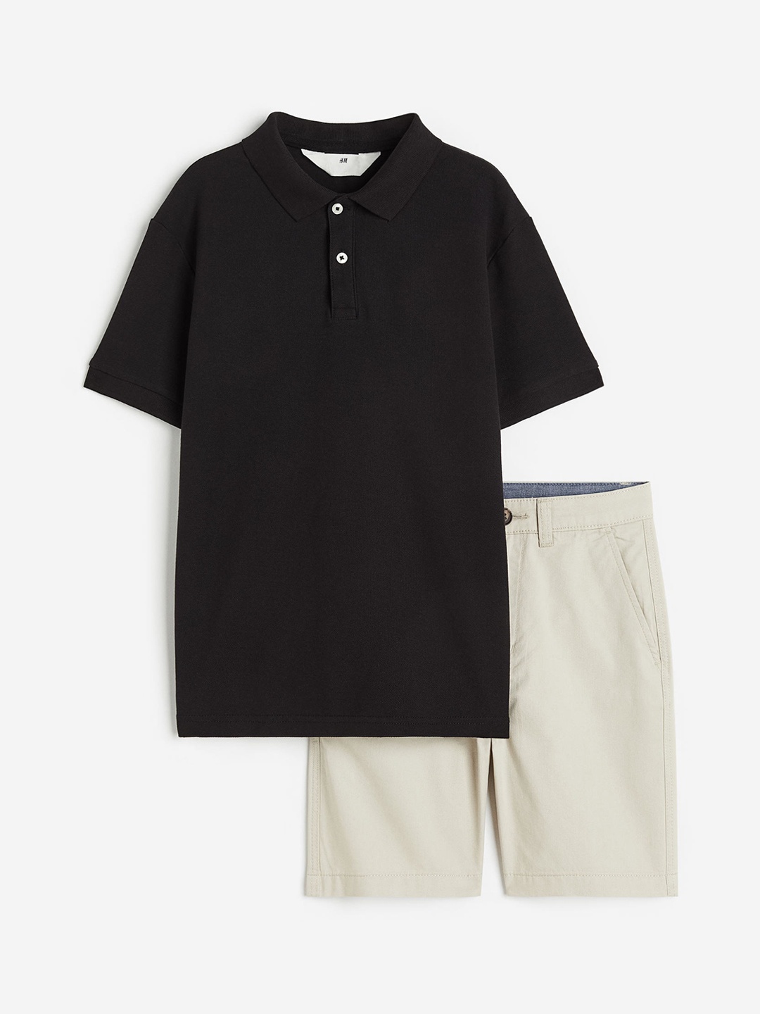 

H&M Boys 2-Piece Cotton Set, Black