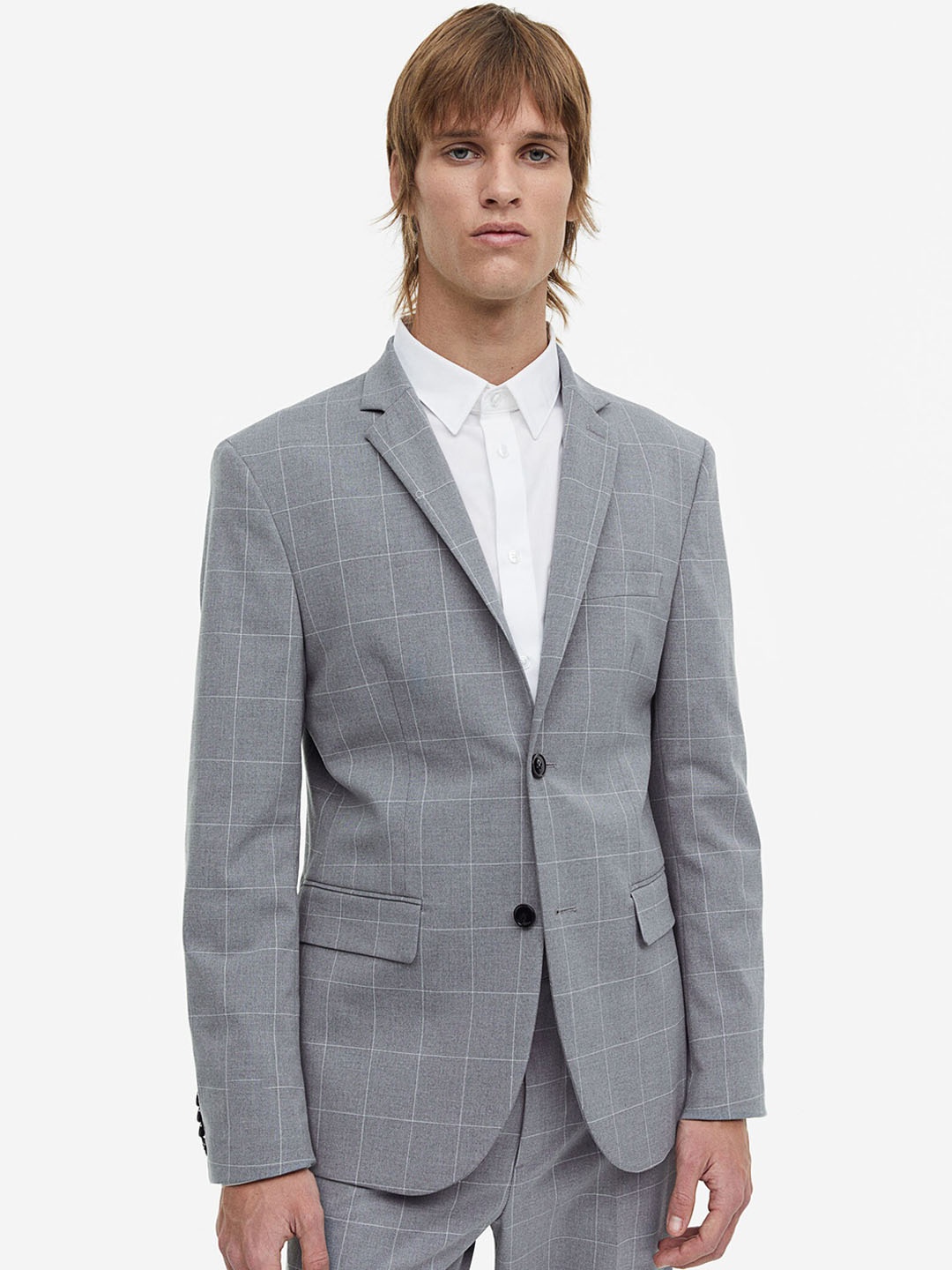 

H&M Men Slim Fit Jacket, Grey