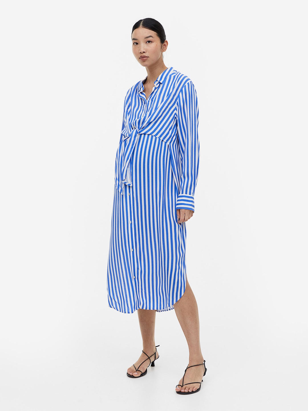 

H&M Women MAMA Before & After Nursing Shirt Dress, Blue