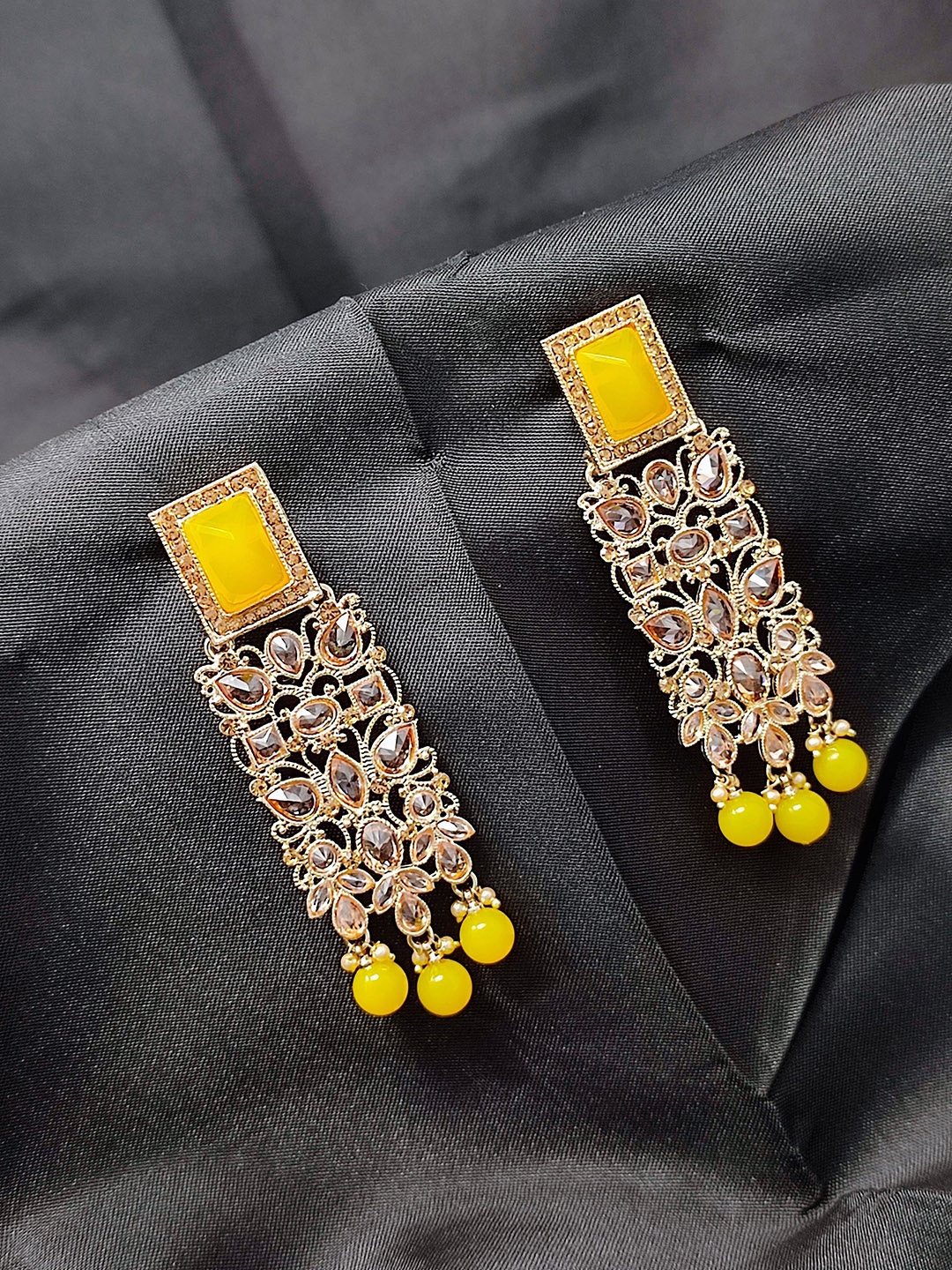 

CRAYTON Gold-Plated Square Drop Earrings, Yellow