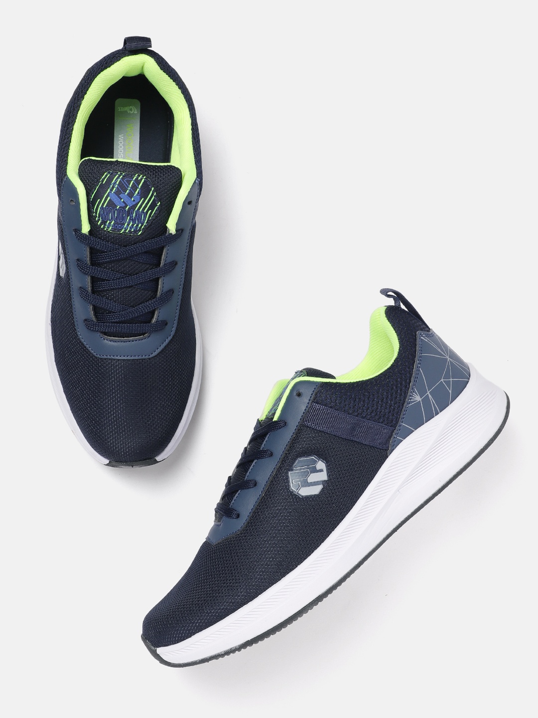 

Woodland Men Woven Design Running Shoes, Navy blue