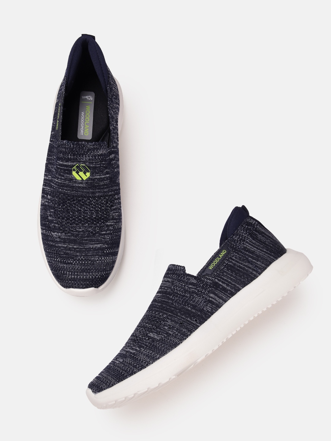 

Woodland Woodsport Men Woven Design Slip-On Running Shoes, Navy blue