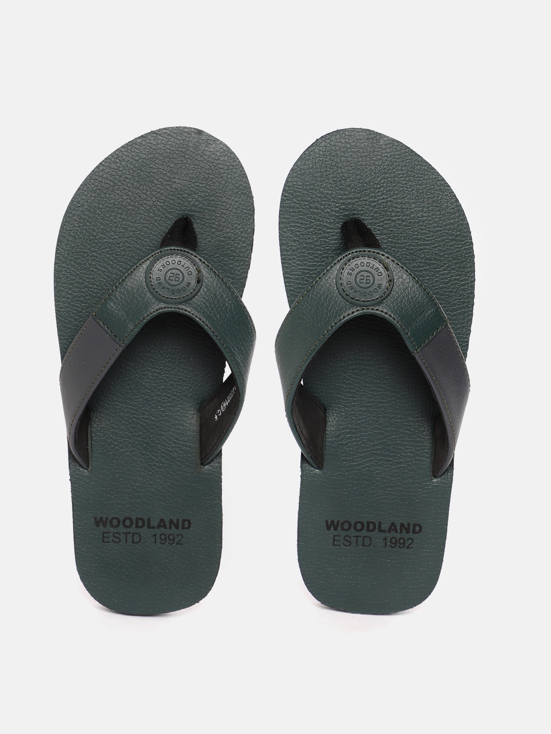 

Woodland Men Thong Flip-Flops, Green