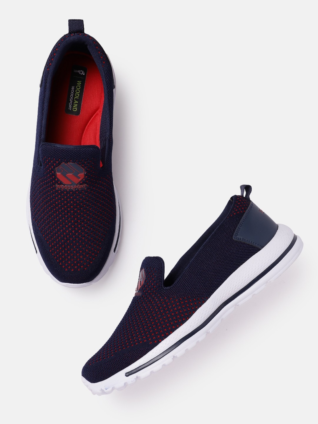 

Woodland Men Woven Design Running Shoes, Navy blue