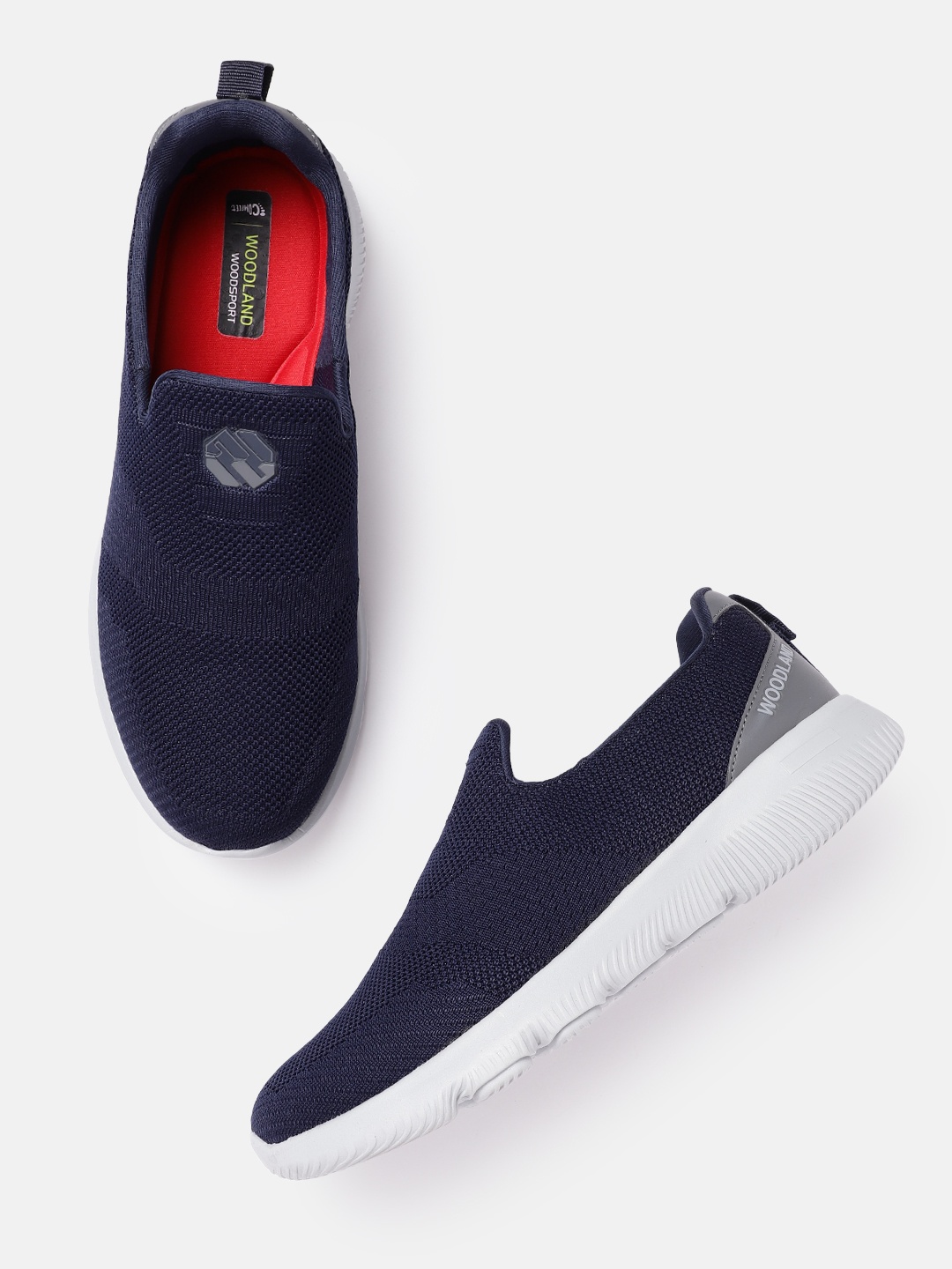 

Woodland Men Woven Design Running Shoes, Navy blue