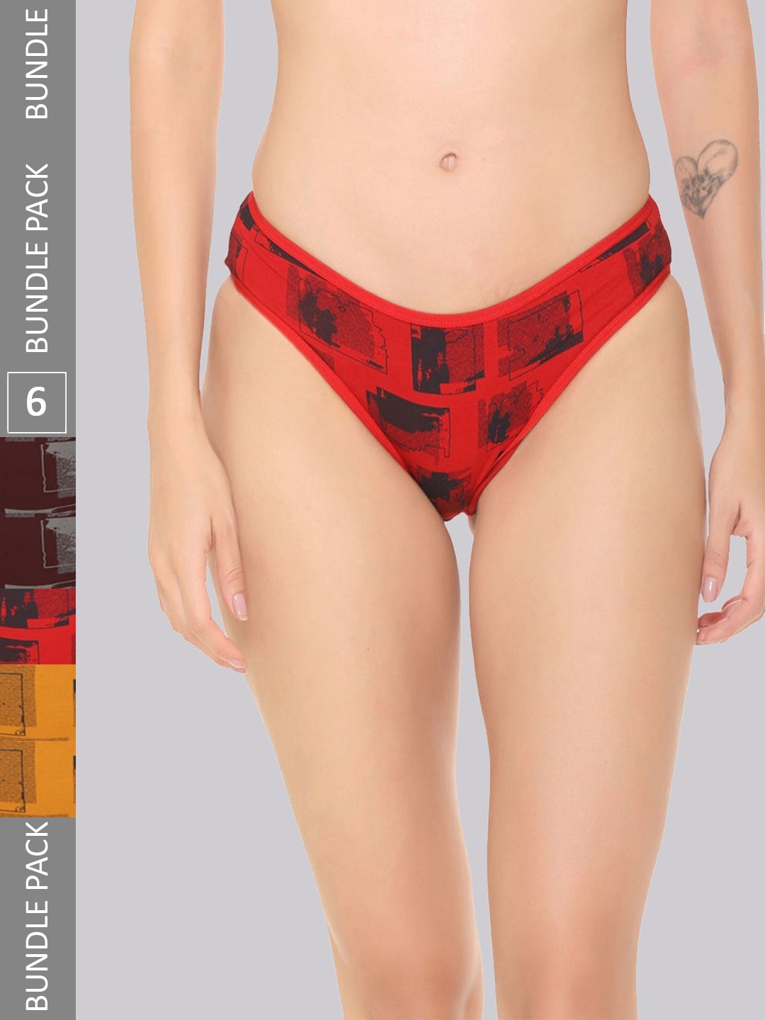 

Skidlers Pack Of 6 Assorted Antibacterial Cotton Bikini Briefs