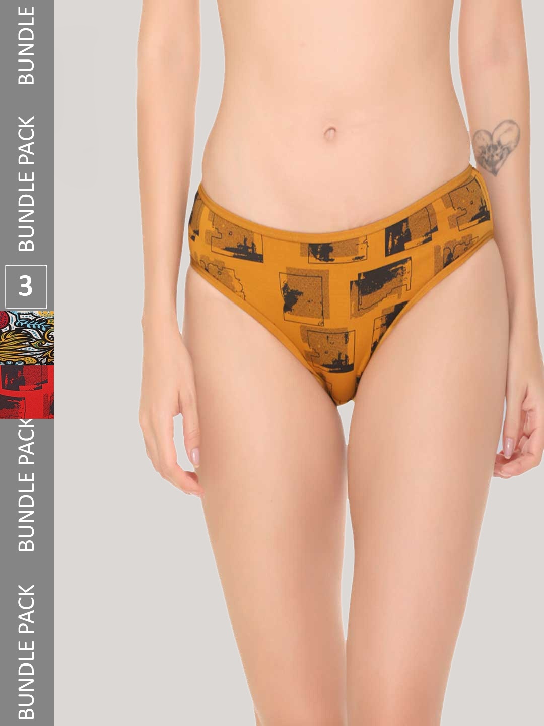 

Skidlers Pack Of 3 Assorted Antibacterial Cotton Bikini Briefs