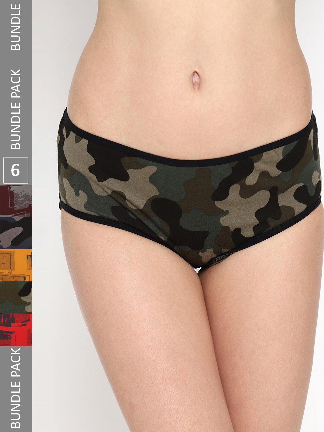 

Skidlers Women Pack of 6 Assorted Anti Bacterial Bikini Briefs