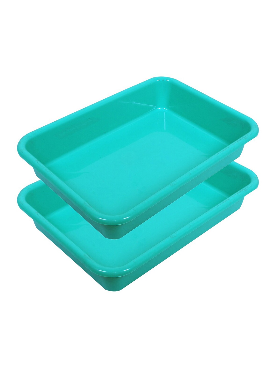 

Kuber Industries Green 2 Pieces Versatile BPA-free & Lightweight Storage Trays