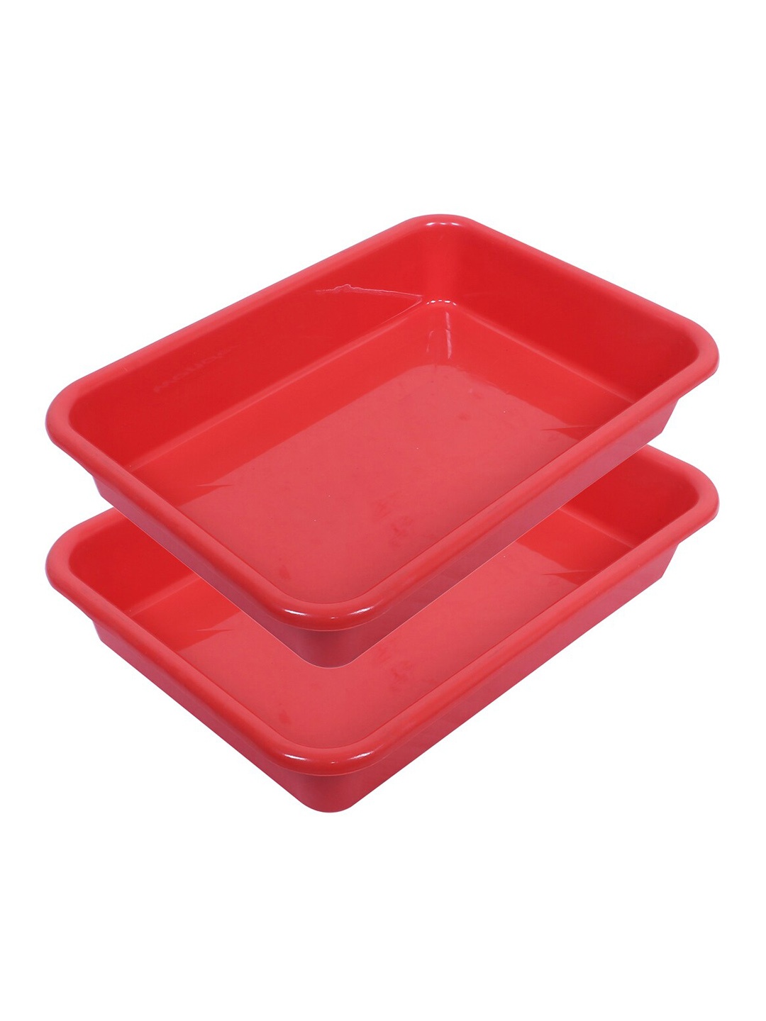 

Kuber Industries Red 2 Pieces Versatile BPA-free & Lightweight Storage Trays