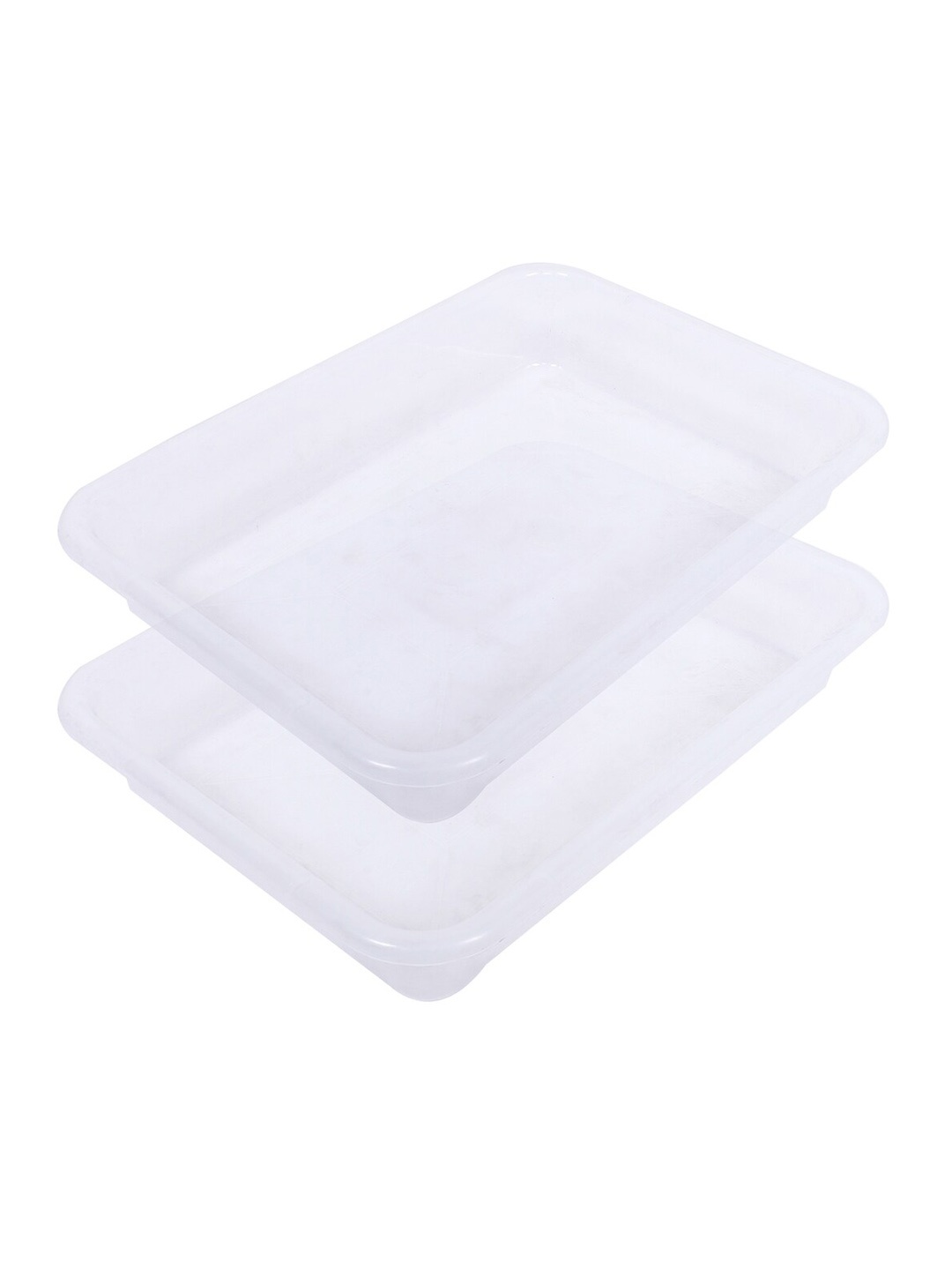 

Kuber Industries Transparent 2 Pieces Versatile BPA-free & Lightweight Storage Trays