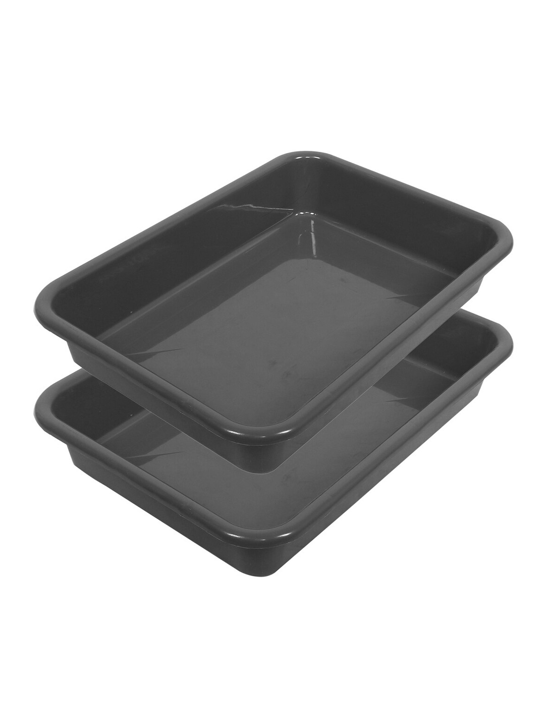 

Kuber Industries 2 Pieces Grey Storage Trays