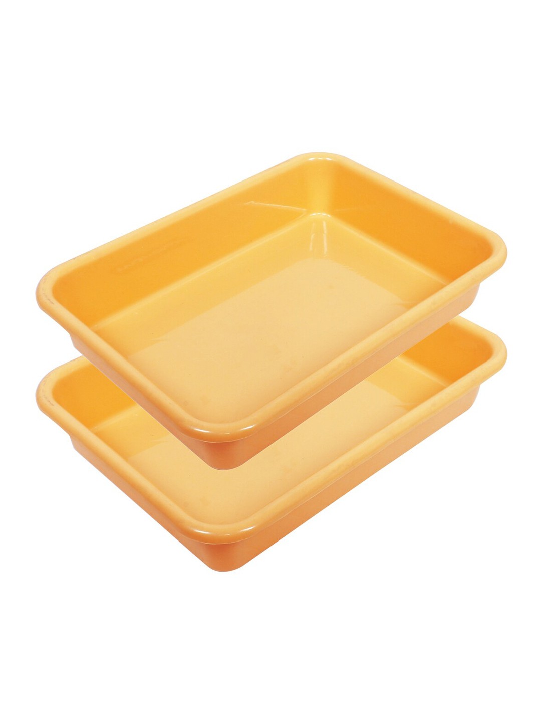 

Kuber Industries Yellow 2 Pieces Versatile BPA-free & Lightweight Storage Trays