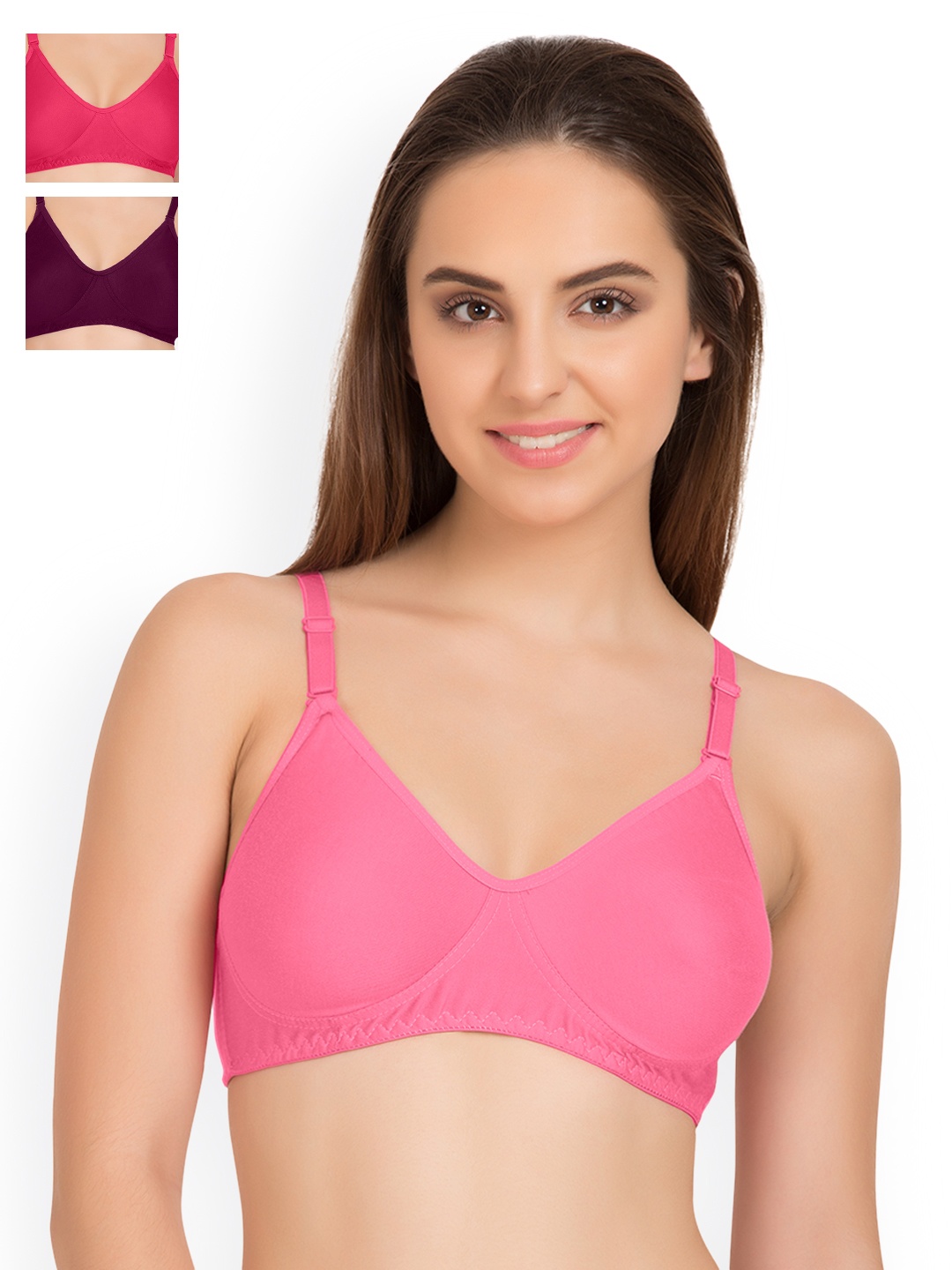 

Tweens Pack of 3 Full-Coverage T-shirt Bras TW9253, Pink
