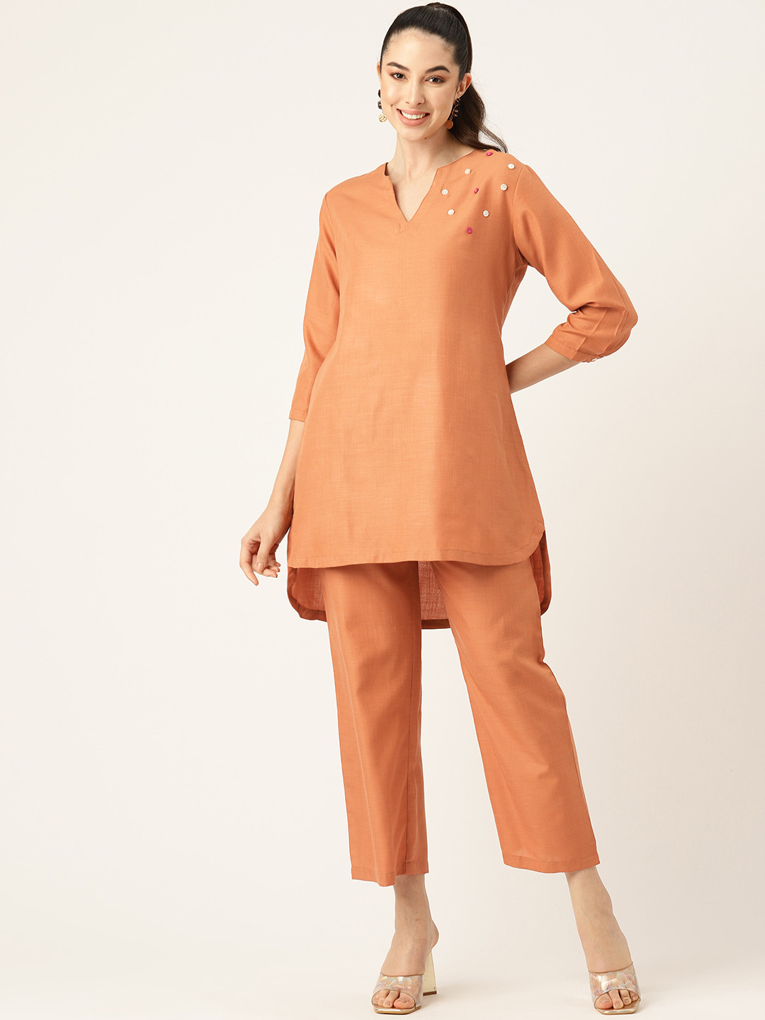

Off Label Top with Trousers, Rust