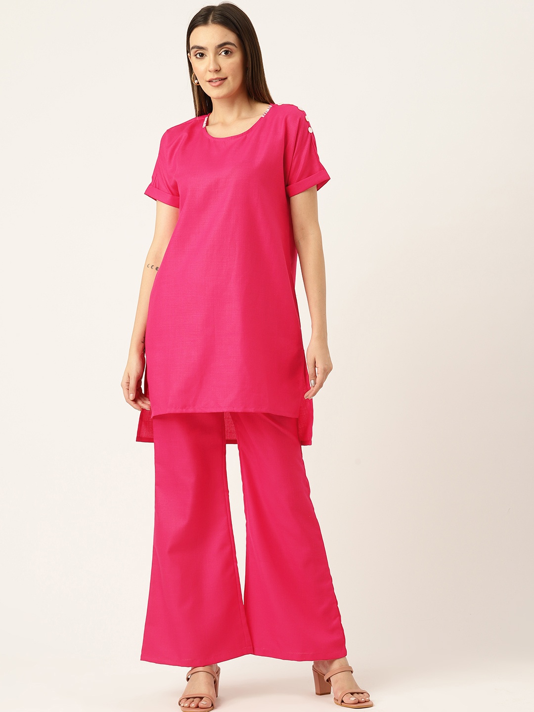 

Off Label Women Top with Trousers, Fuchsia