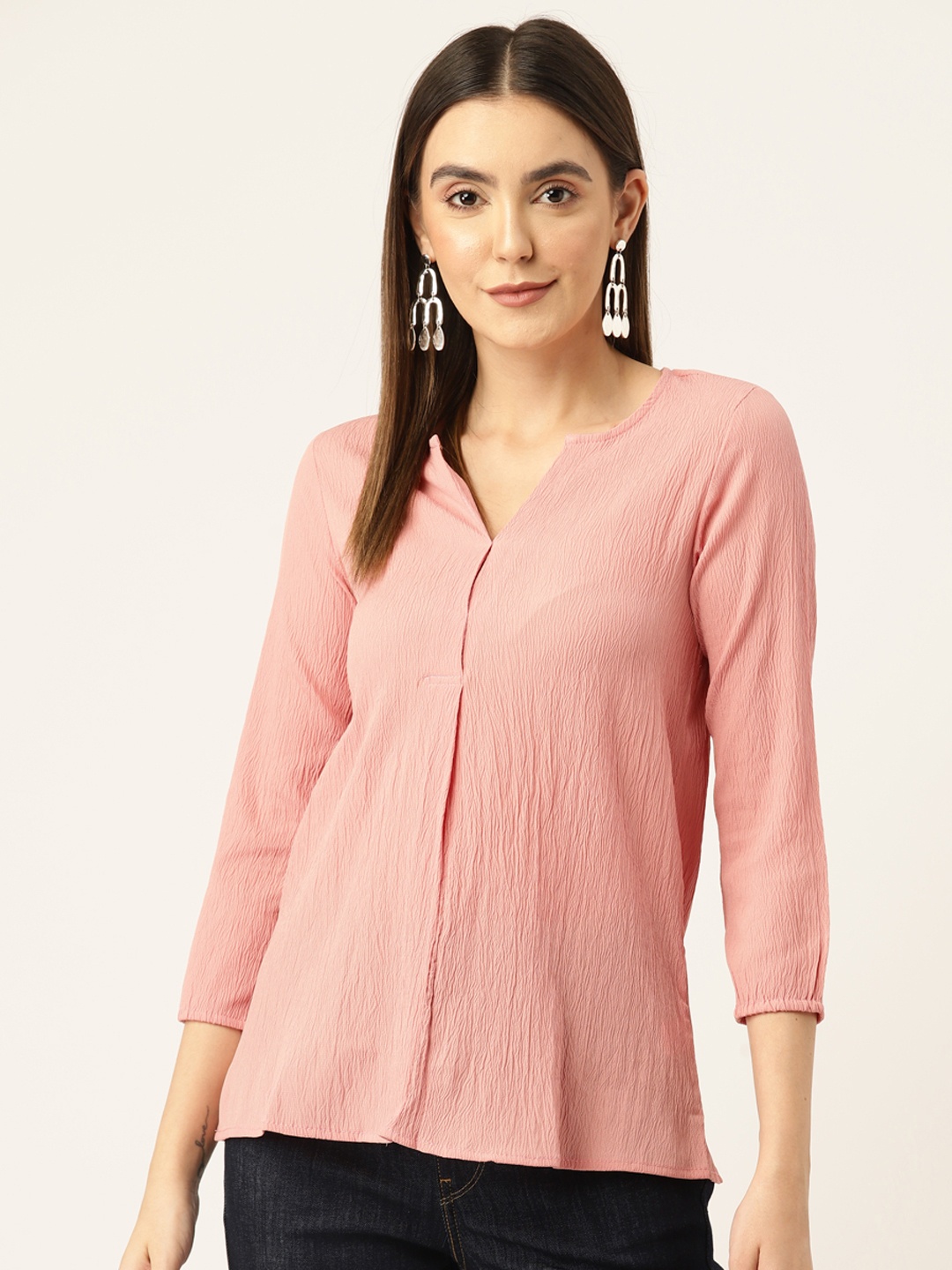 

Off Label Solid Chiffon Top, Pink