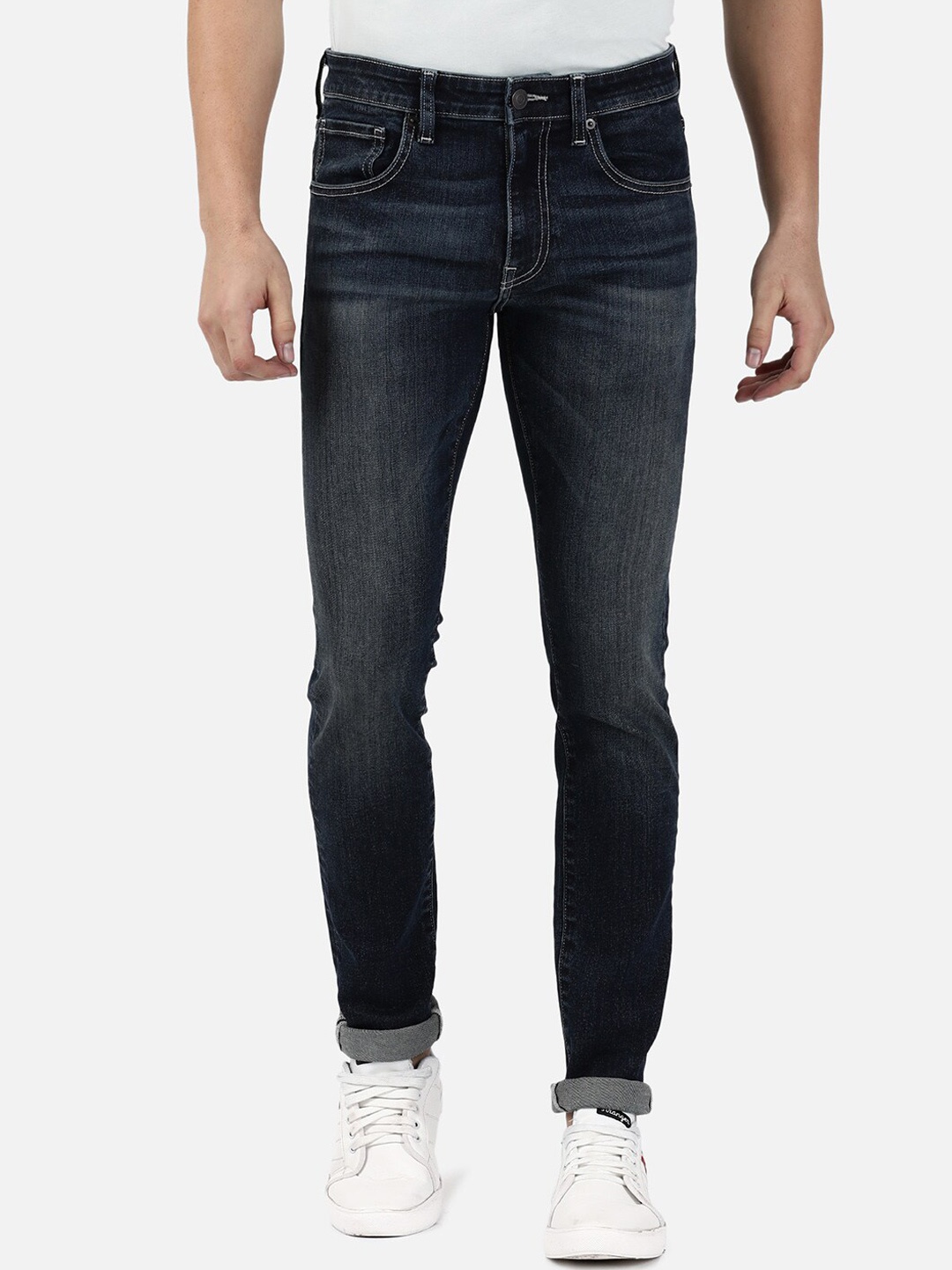 

Passion Men Slim Fit Light Fade Stretchable Cotton Jeans, Blue