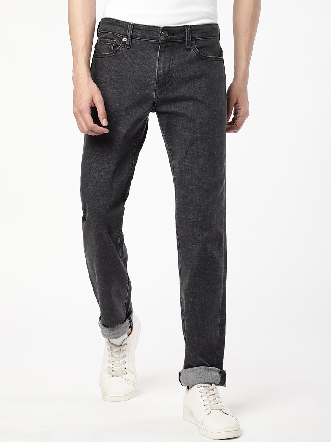 

Passion Men Mid-Rise Comfort Fit Stretchable Cotton Jeans, Black