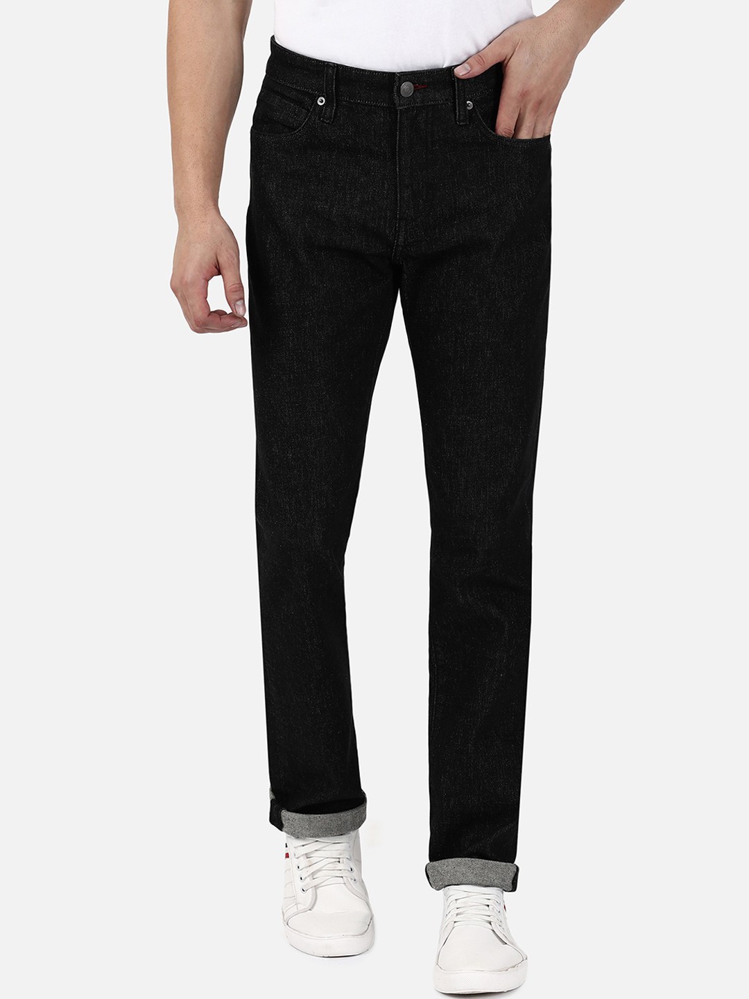 

Passion Men Mid Rise Stretchable Cotton Jeans, Black
