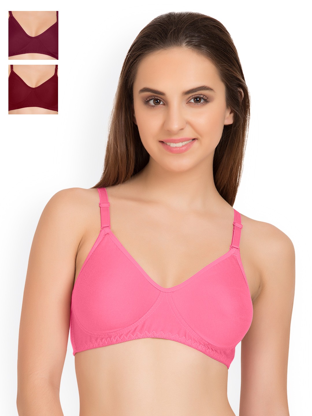 

Tweens Pack of 3 Full-Coverage T-shirt Bras TW9253, Pink