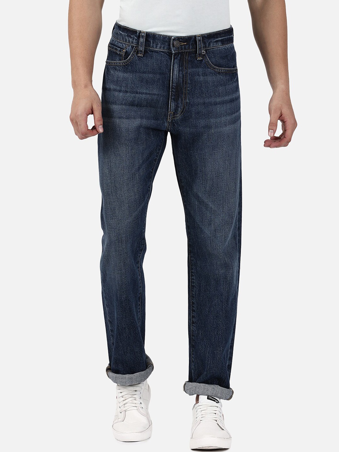 

Passion Men Mid-Rise Heavy Fade Stretchable Jeans, Blue