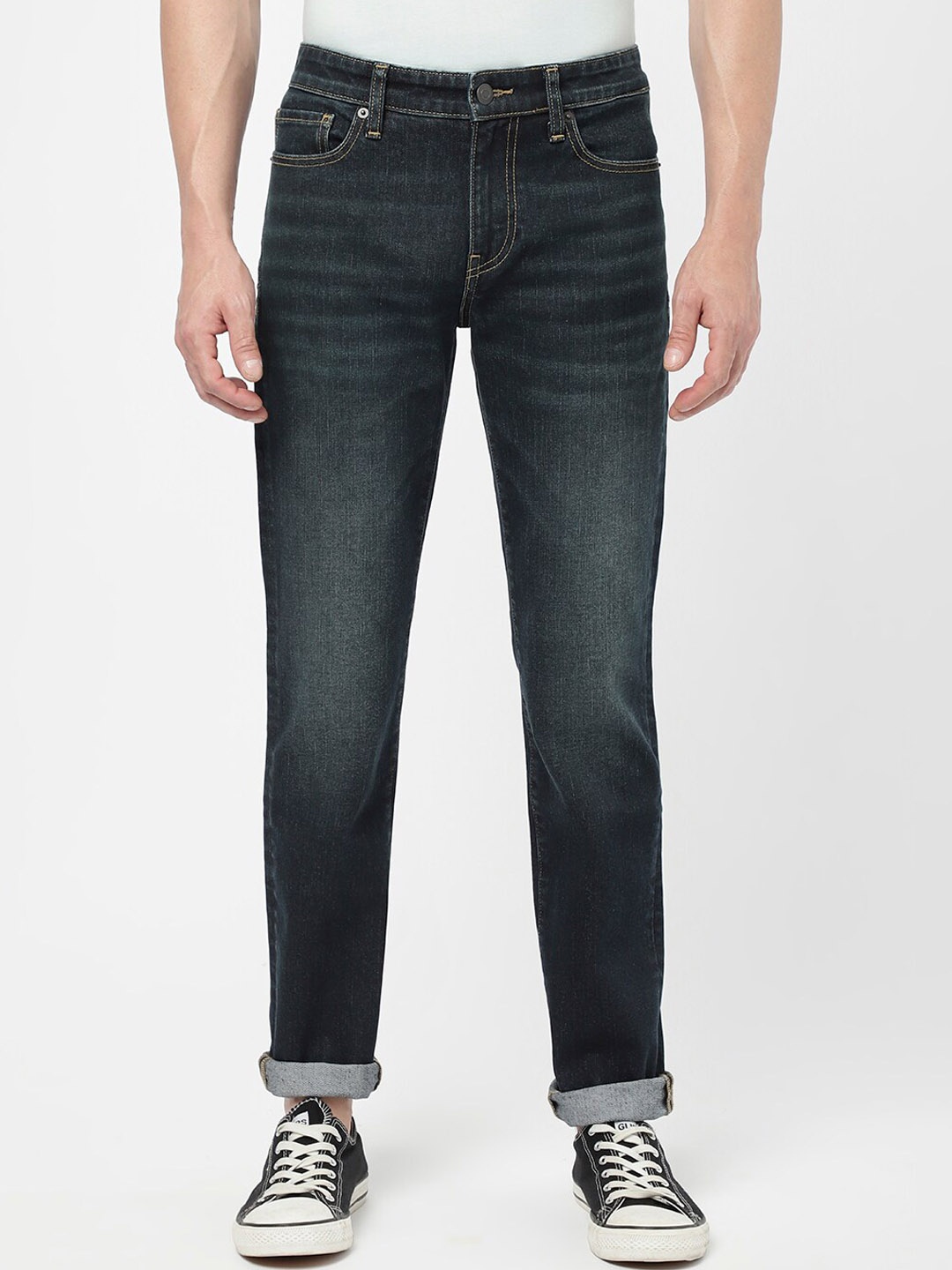 

Passion Men Light Fade Mid-Rise Cotton Stretchable Jeans, Blue