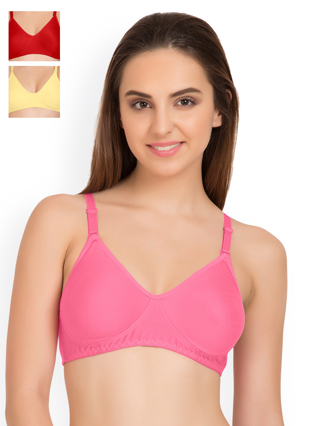 

Tweens Pack of 3 Full-Coverage T-shirt Bras TW9253, Pink