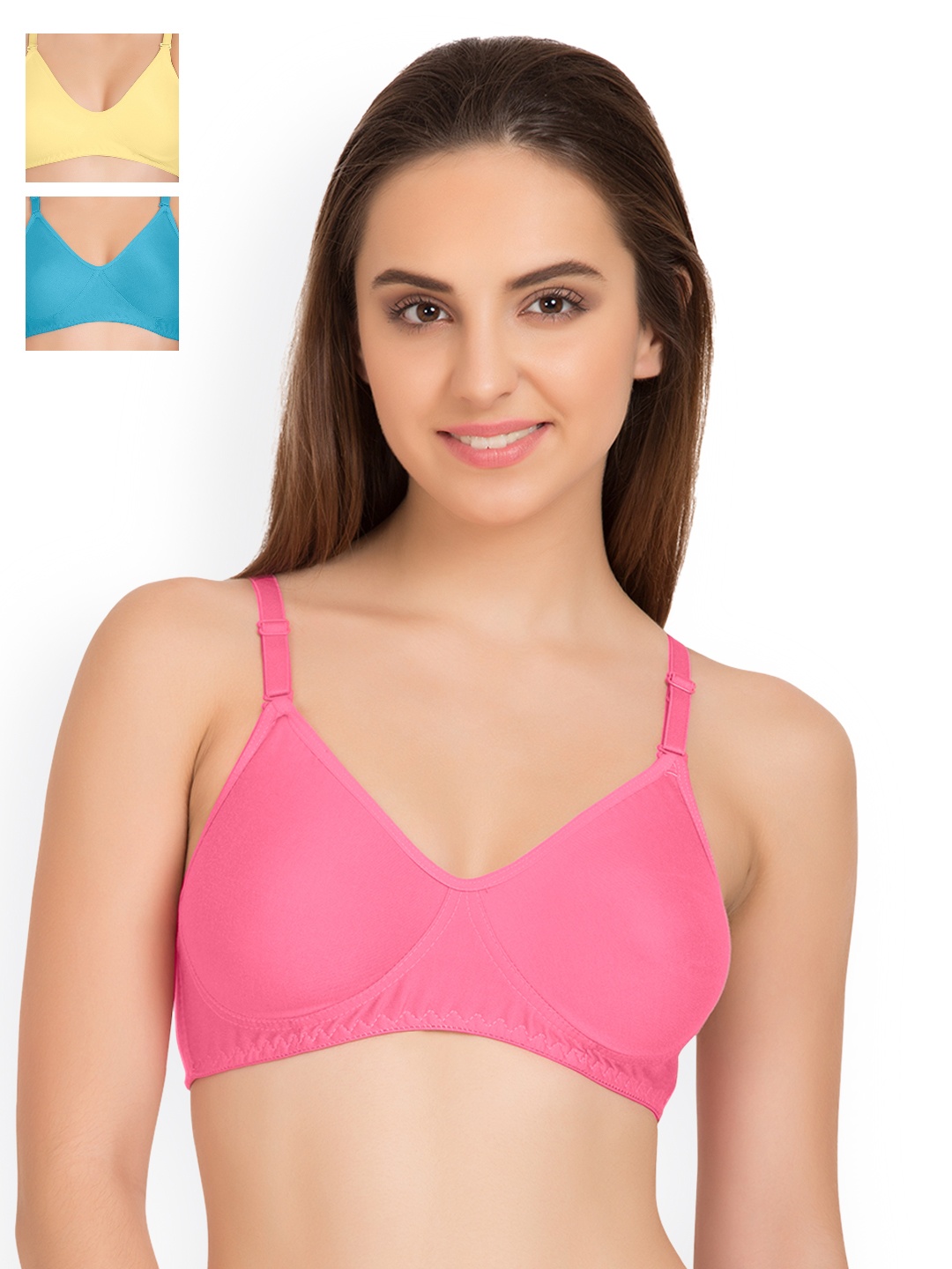 

Tweens Pack of 3 Full-Coverage T-shirt Bras TW9253, Pink