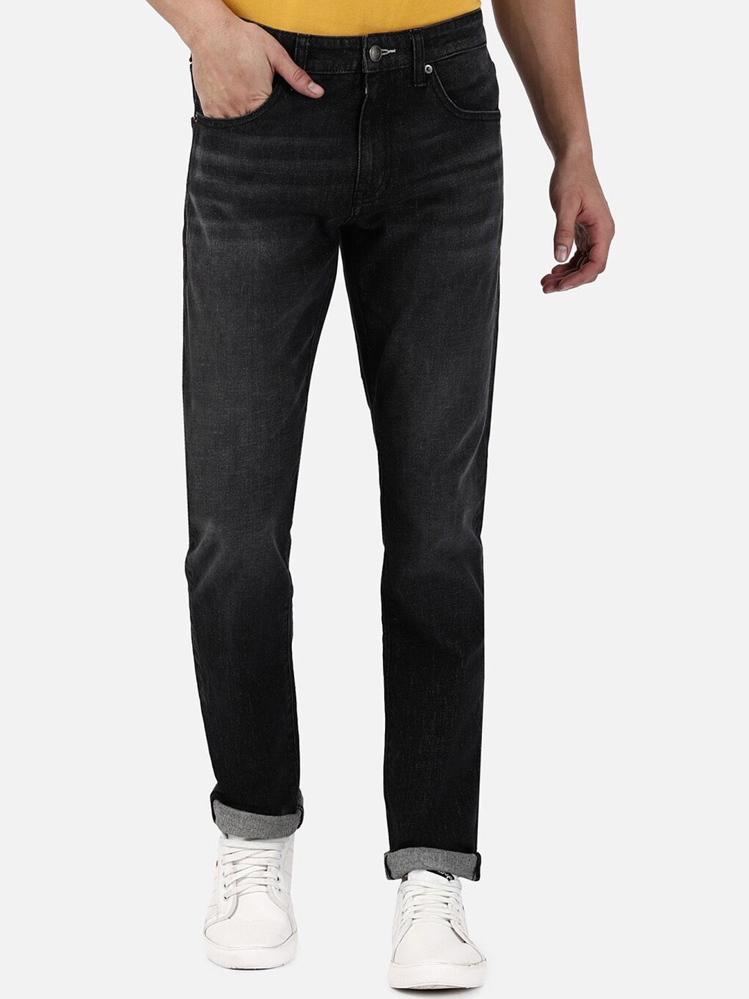 

Passion Men Light Fade Stretchable Cotton Jeans, Black