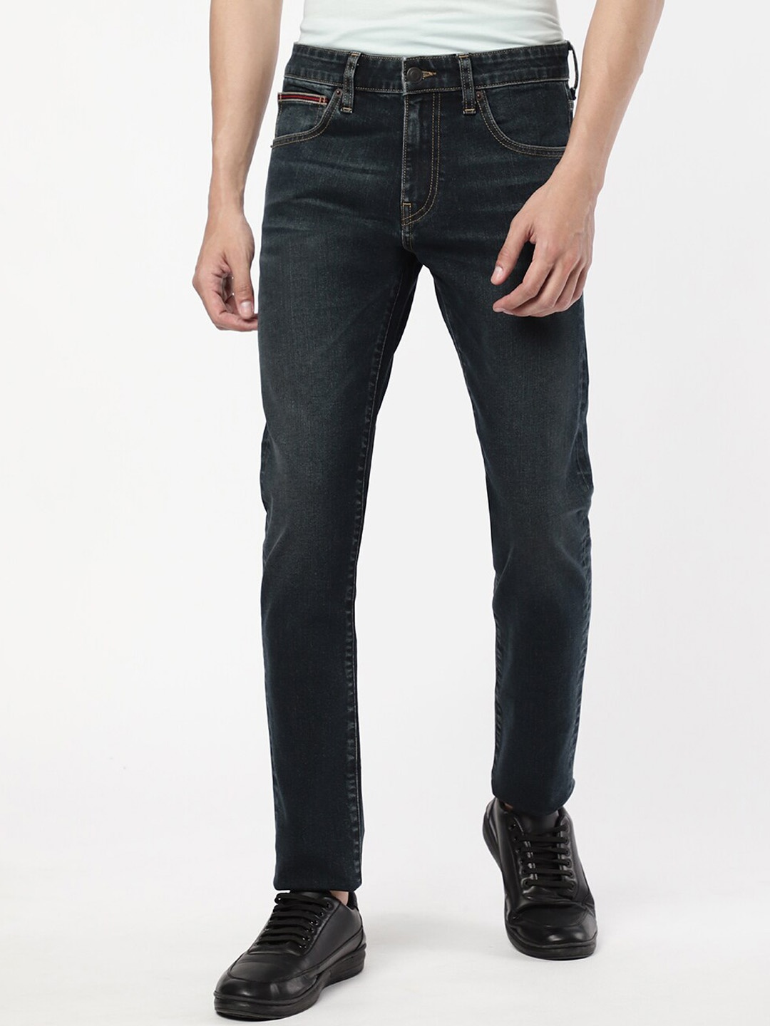 

Passion Men Clean Look Slim Fit Stretchable Cotton Jeans, Grey