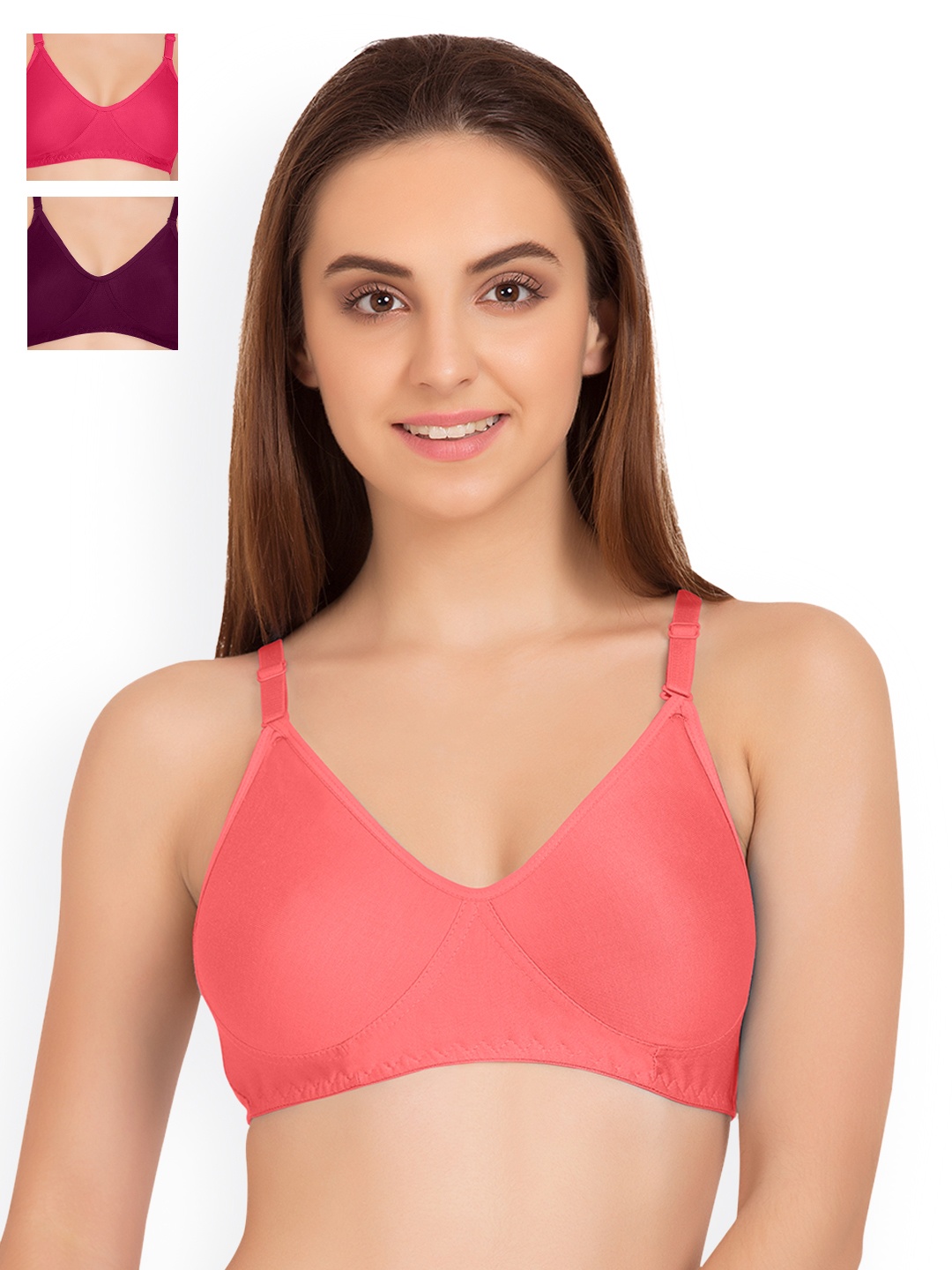 

Tweens Pack of 3 T-shirt Bras TW9253, Coral