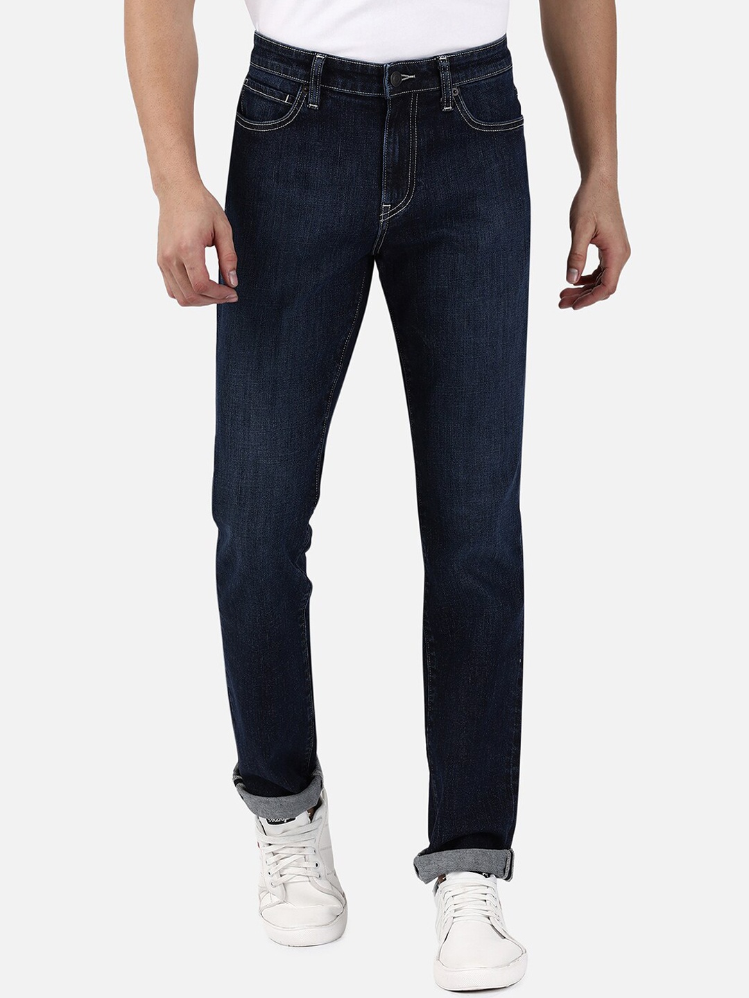 

Passion Men Clean Look Mid Rise Stretchable Cotton Jeans, Blue