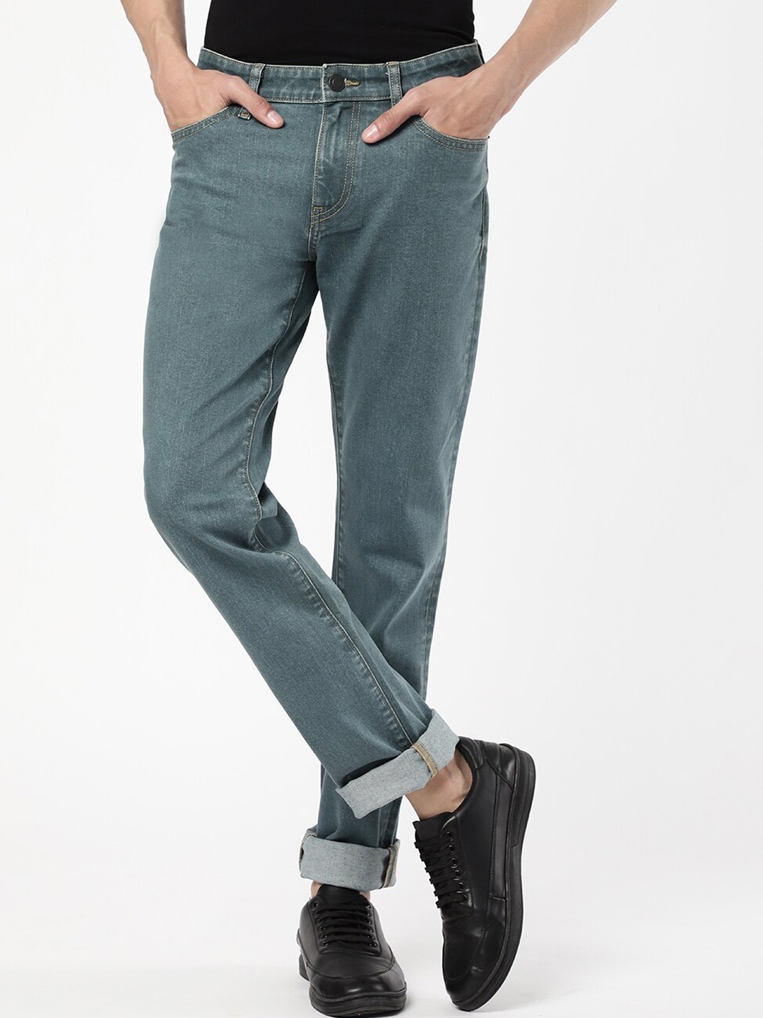 

Passion Men Mid-Rise Stretchable Cotton Jeans, Blue
