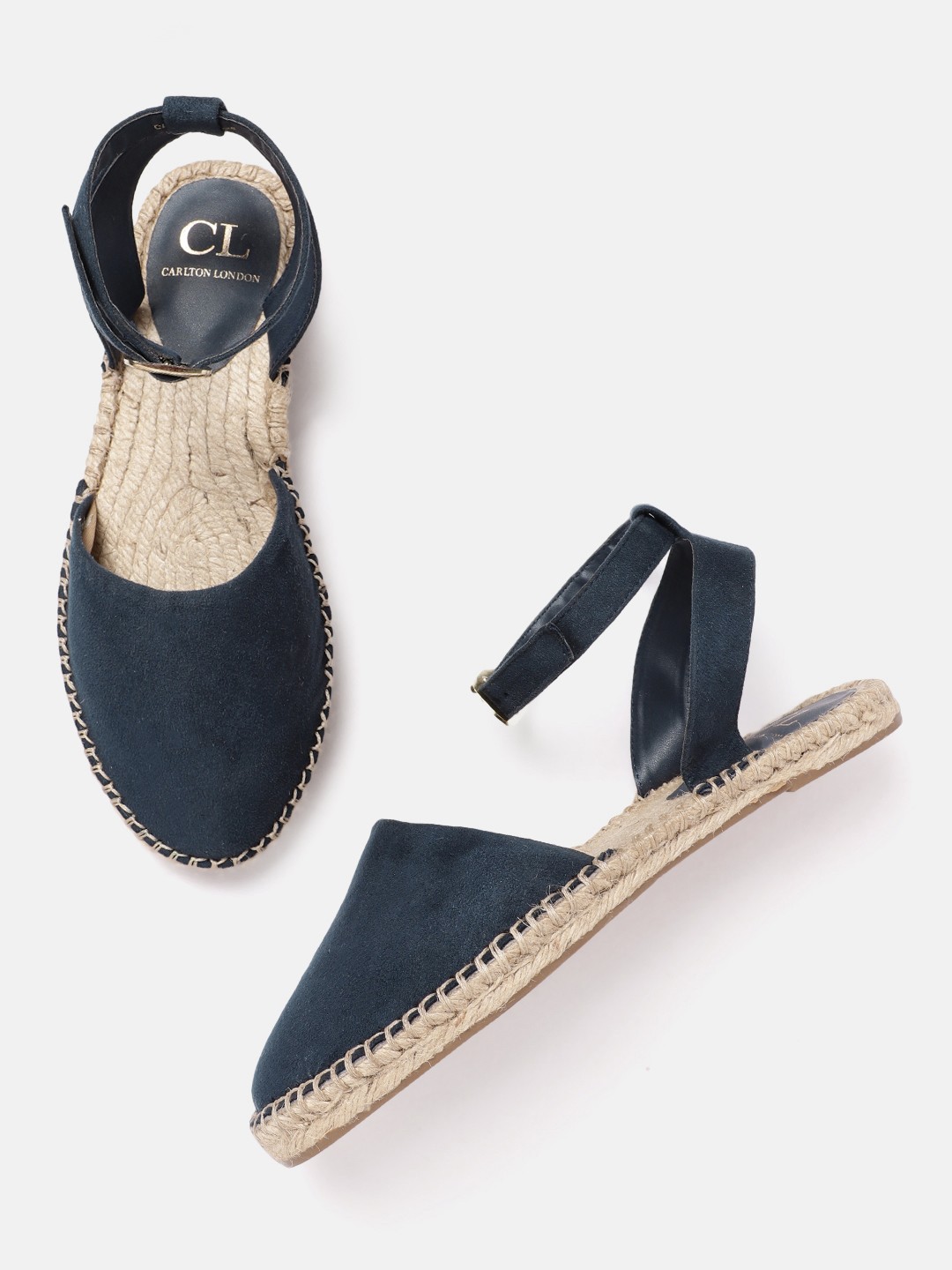 

Carlton London Women Round Toe Mules, Navy blue