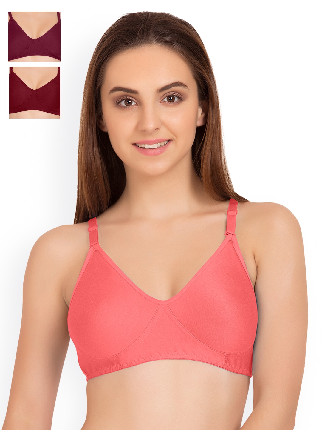 

Tweens Pack of 3 T-shirt Bras TW9253, Coral