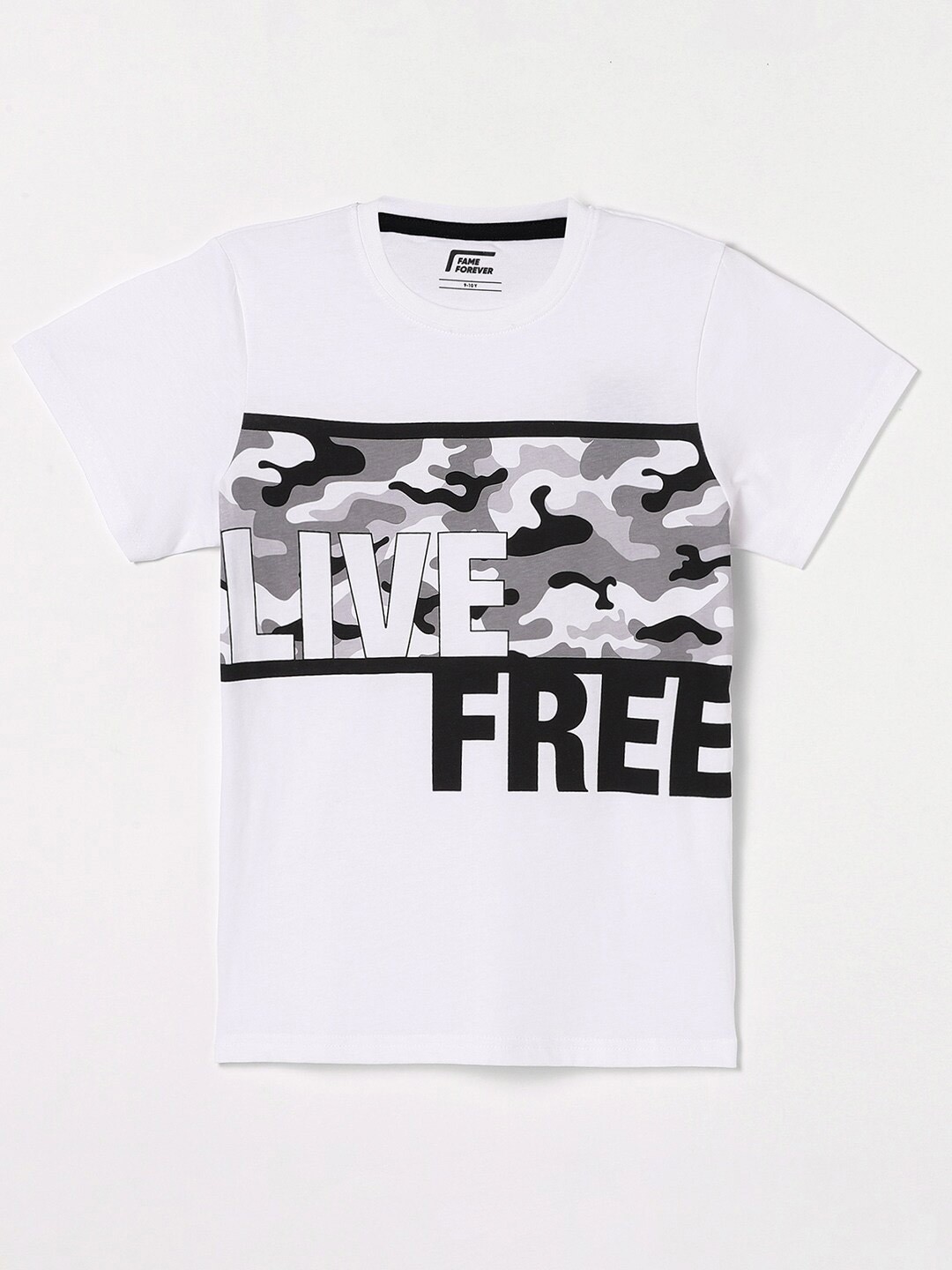 

Fame Forever by Lifestyle Boys Typography Printed Pure Cotton T-shirt, White