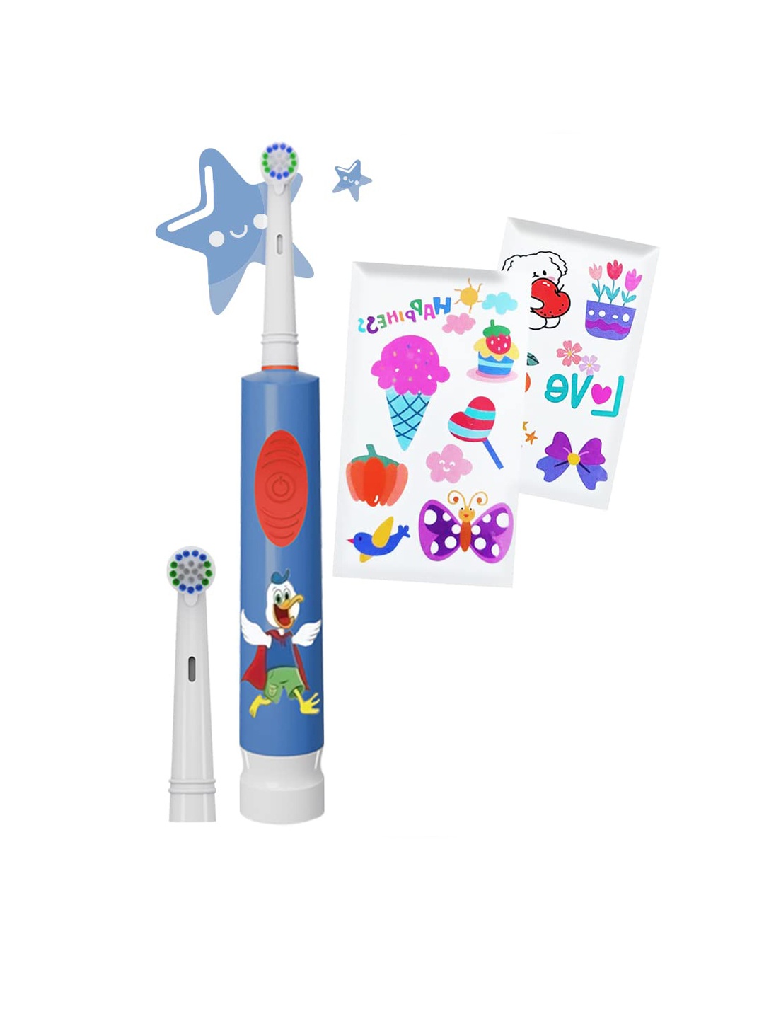 

Lifelong Kids LLDC90 Electric Toothbrush with 2 Extra Soft Brush Heads - Blue